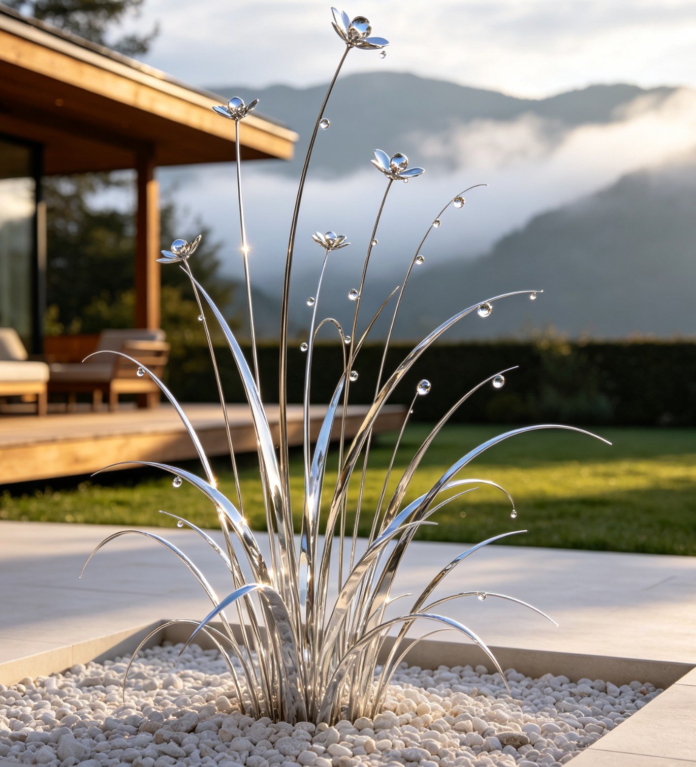 Dewdrop grass cluster