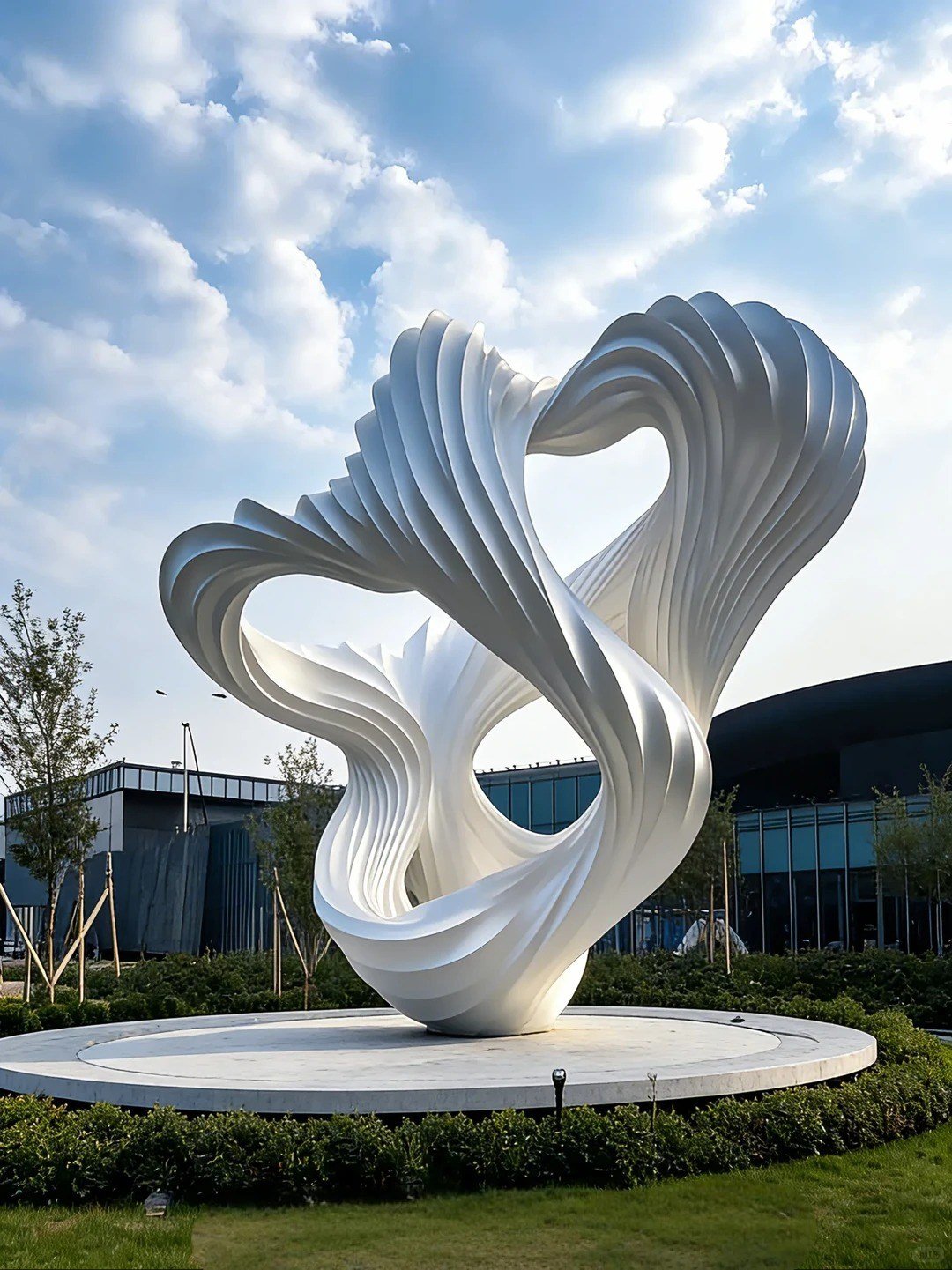 White ribbed heart