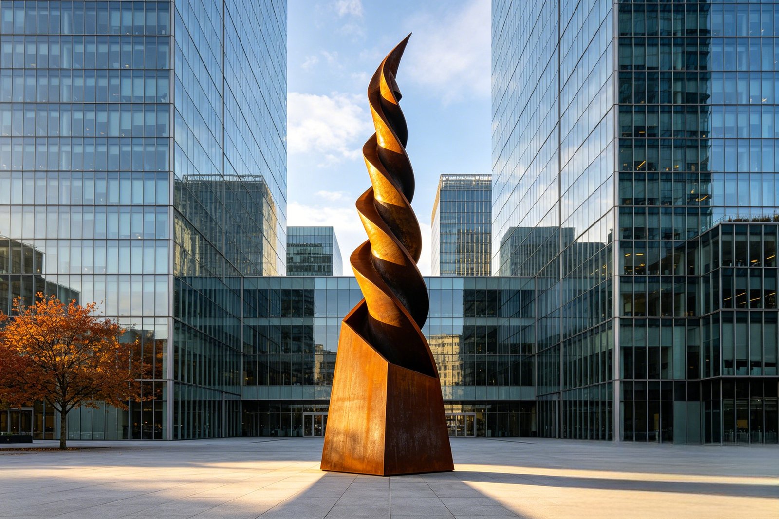 Twisted spiral tower