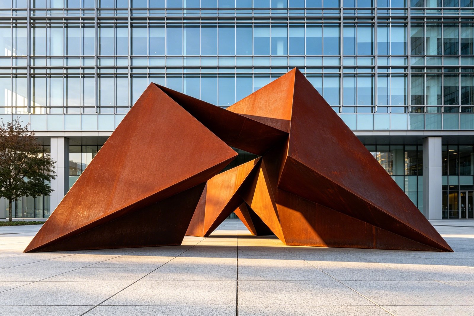 Faceted steel mountain