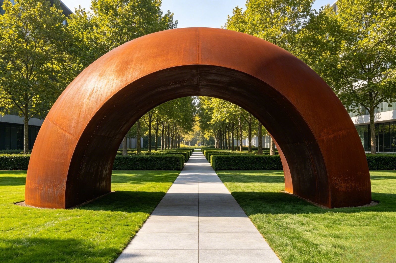 Garden steel arch